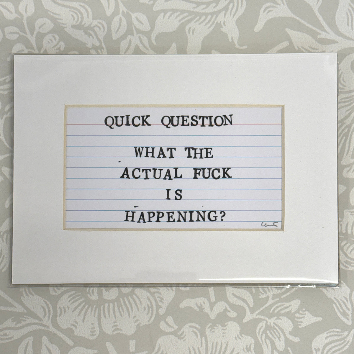 Class Notes - What The Fuck?