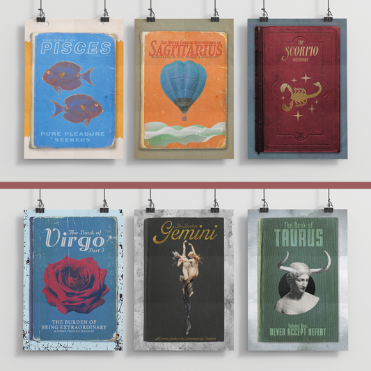 Zodiac Books Prints A4 & A3