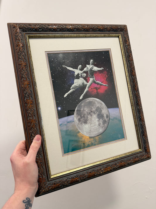 Over The Moon - Framed Original