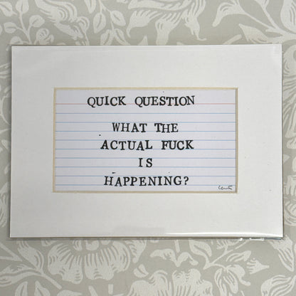 Class Notes - What The Fuck?