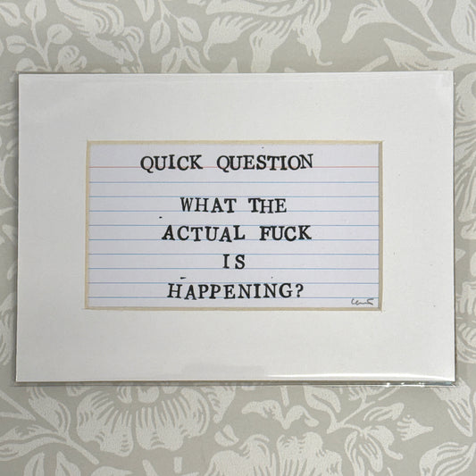 Class Notes - What The Fuck?