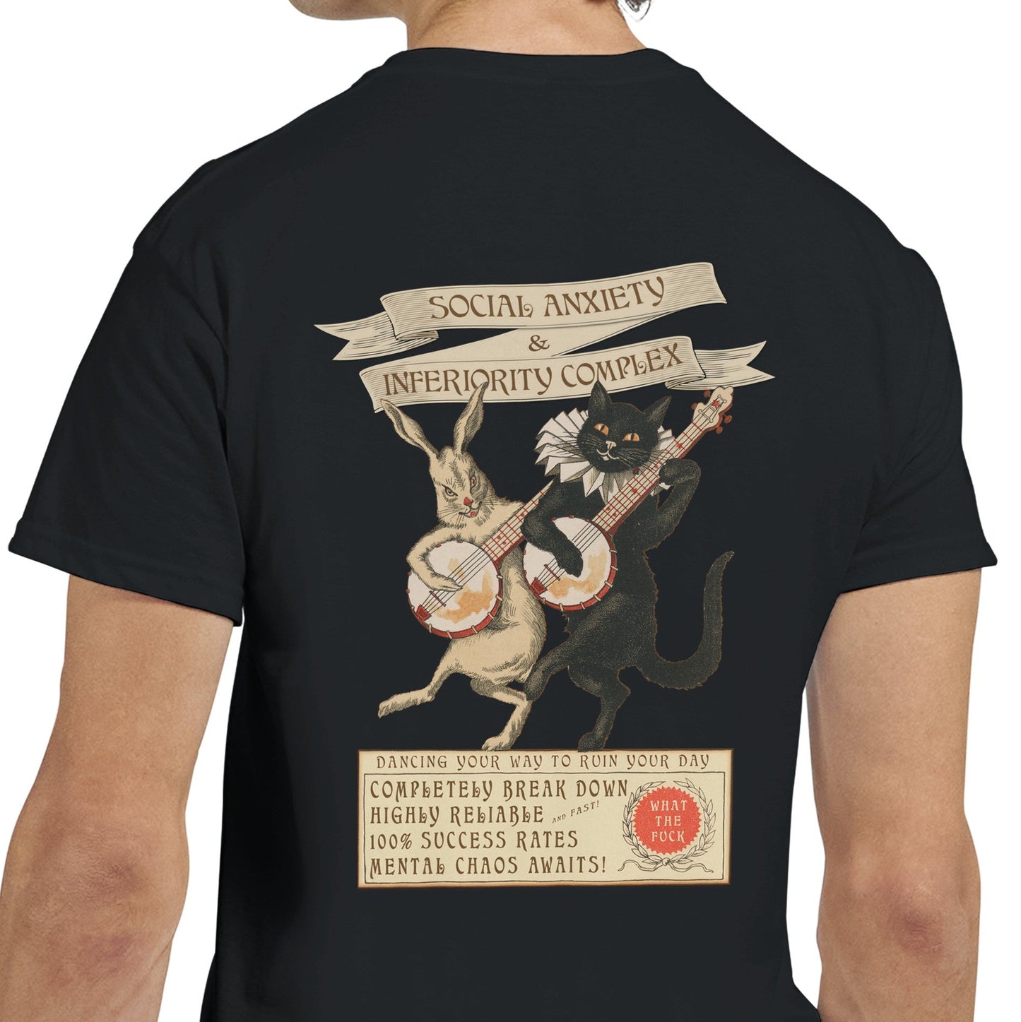 Anxiety Back Print T-Shirt