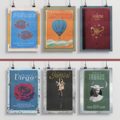Zodiac Books Prints A4 & A3